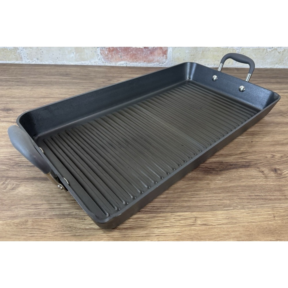Pampered Chef Grill Pan Dual Burner Double Bacon Burger Panini Press Set 2924 - Picture 8 of 16
